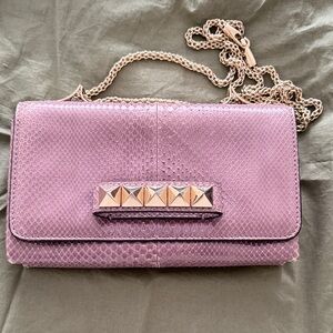 Valentino Garavani Lavender Crossbody Bag with Gold Chain